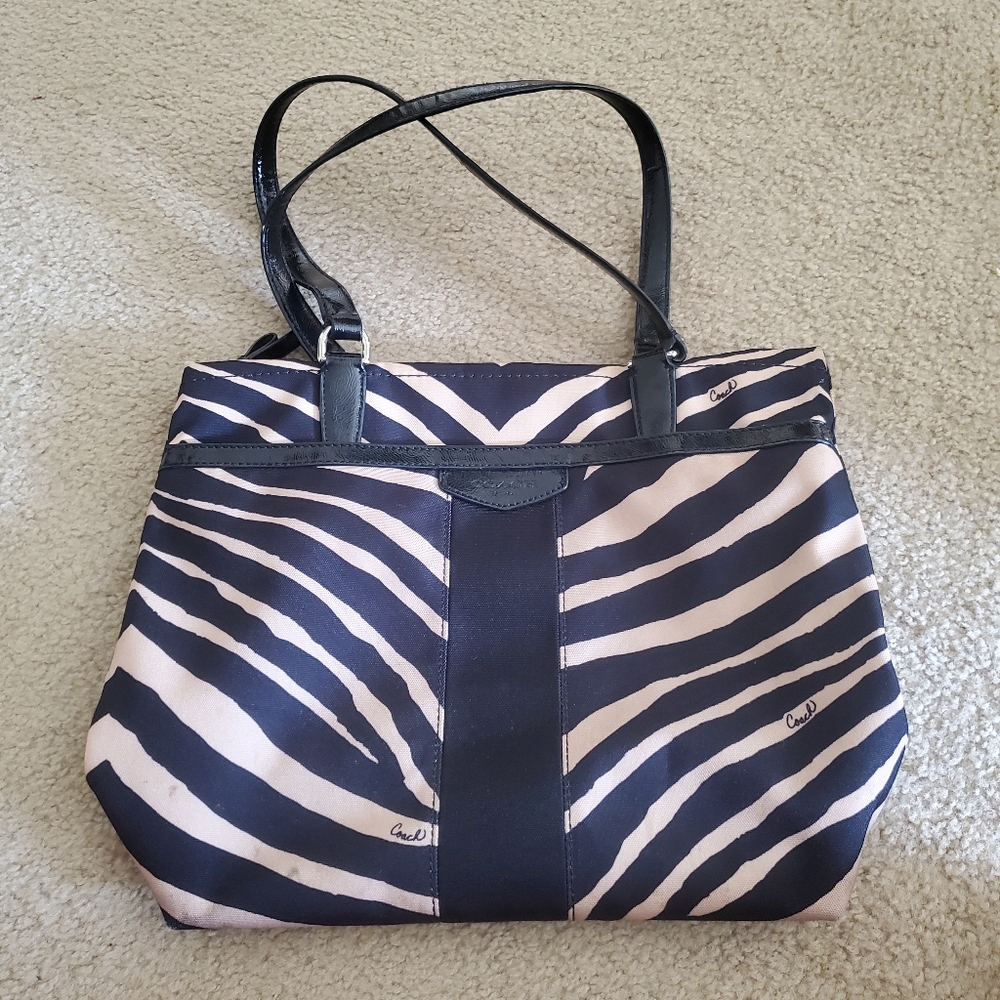 Zebra Print Coach Handbag